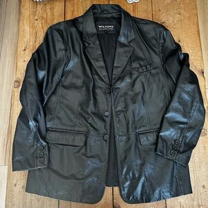 Vintage Wilson’s Leather Black Jacket Size XXL